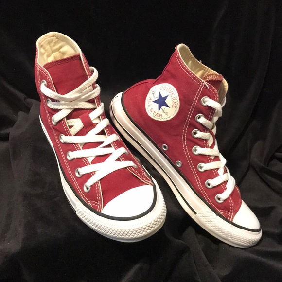 dark red converse high tops
